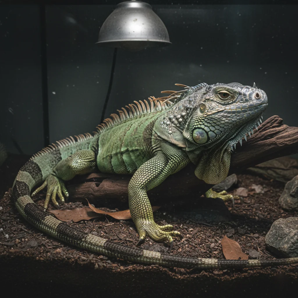 Почему игуана перестала есть и стала лежать на дне террариума: признаки болезни у домашней рептилии 