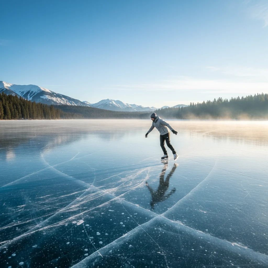 Почему лёд скользкий: тонкий слой воды, который никто не видит 