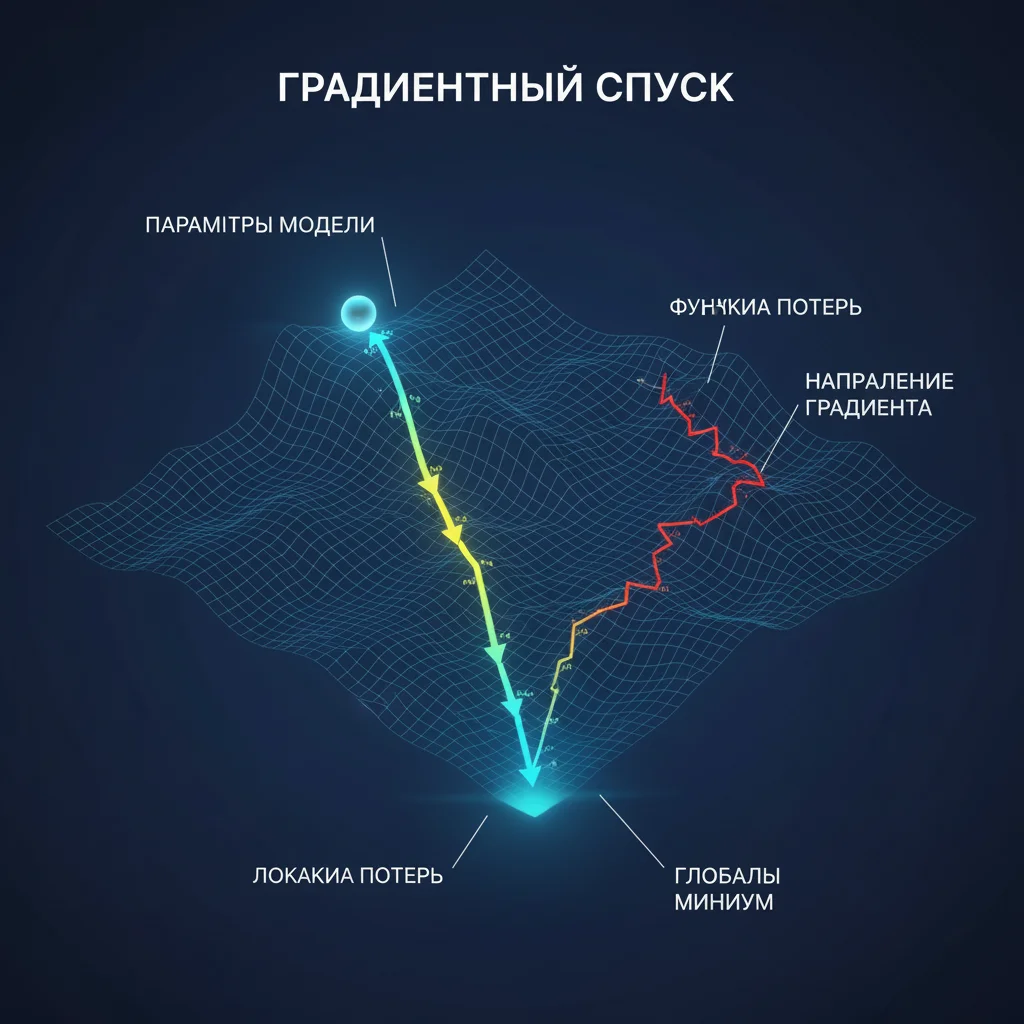 Что такое градиентный спуск: как нейросеть находит путь к правильному ответу 